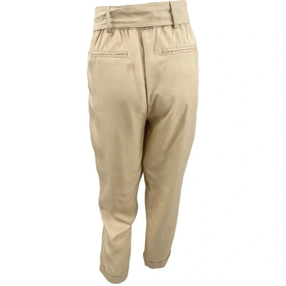 Maison Jules Mid Rise Cropped Paper Bag Pants - Picture 2 of 2